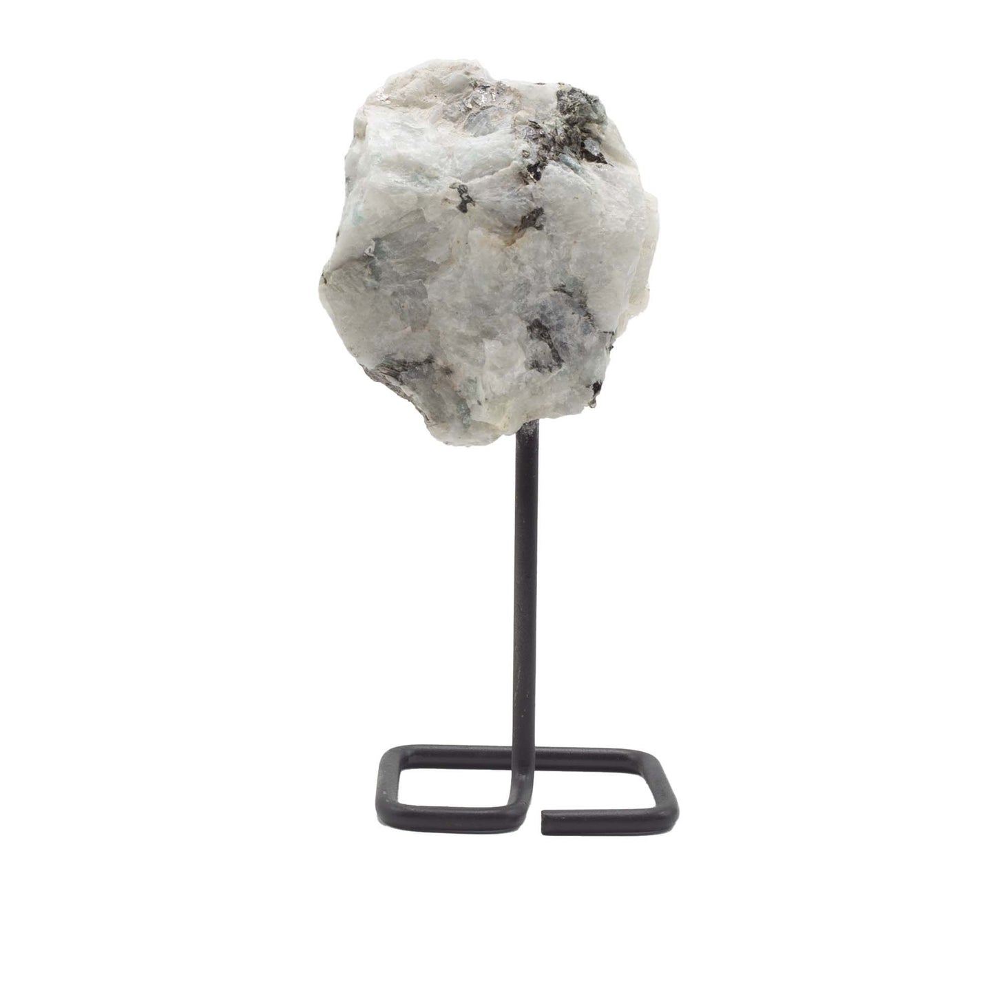 Mineral Specimen on Metal Stand - Rainbow Moonstone