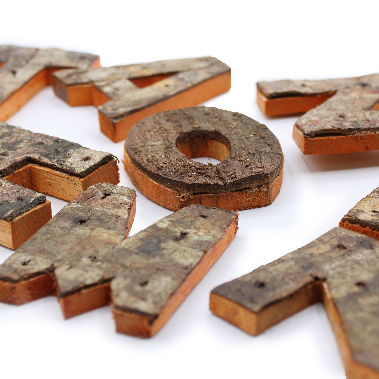 Colour Rustic Bark Letters - LOVE (4)
