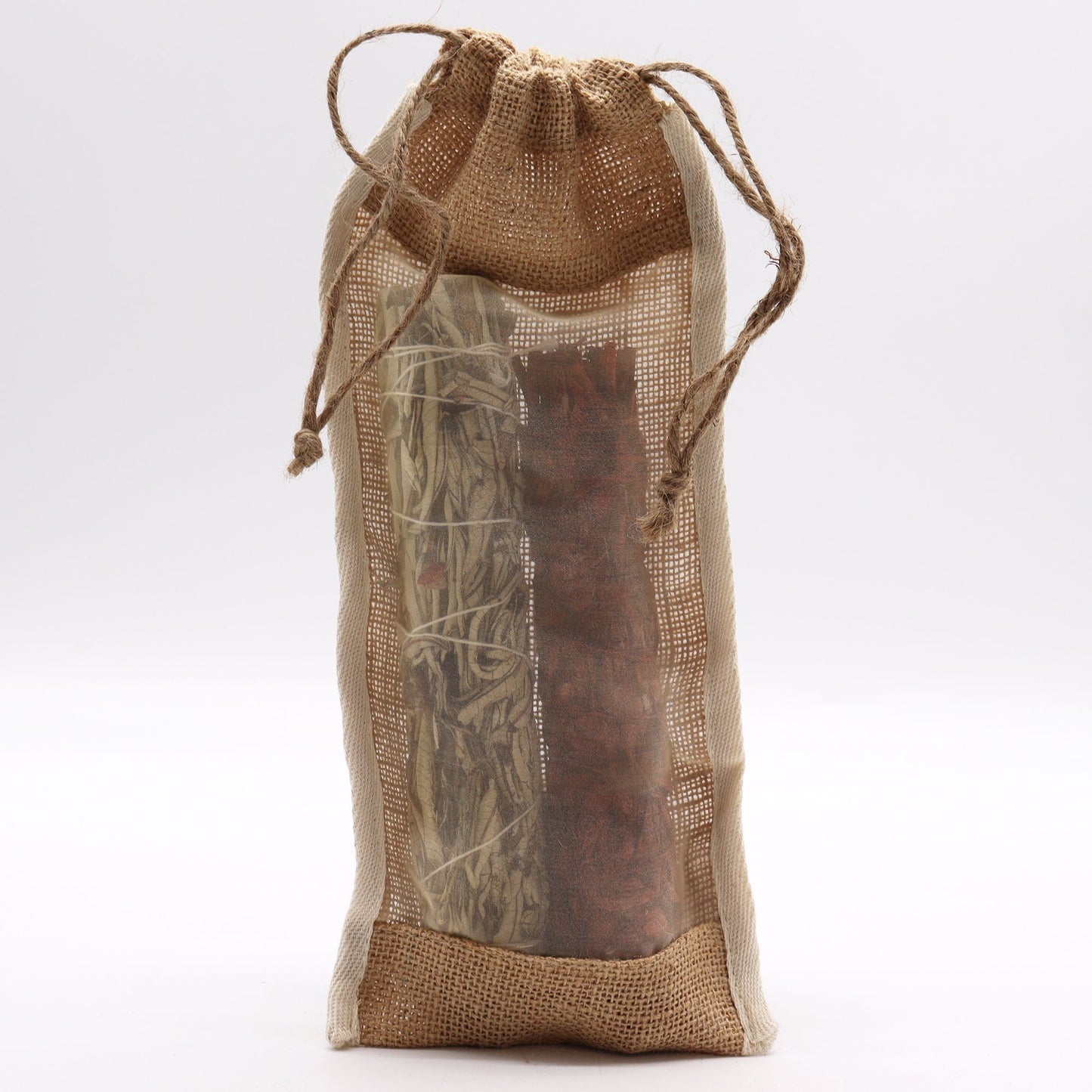 Long Washed Jute Pouch - 35x15cm