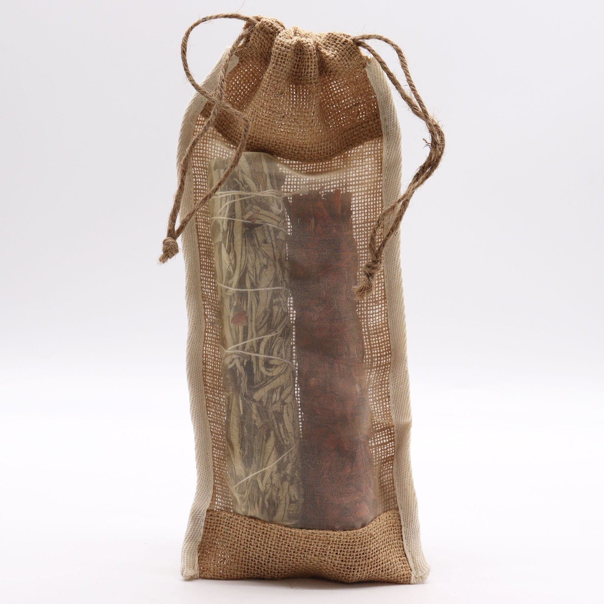 Long Washed Jute Pouch - 35x15cm