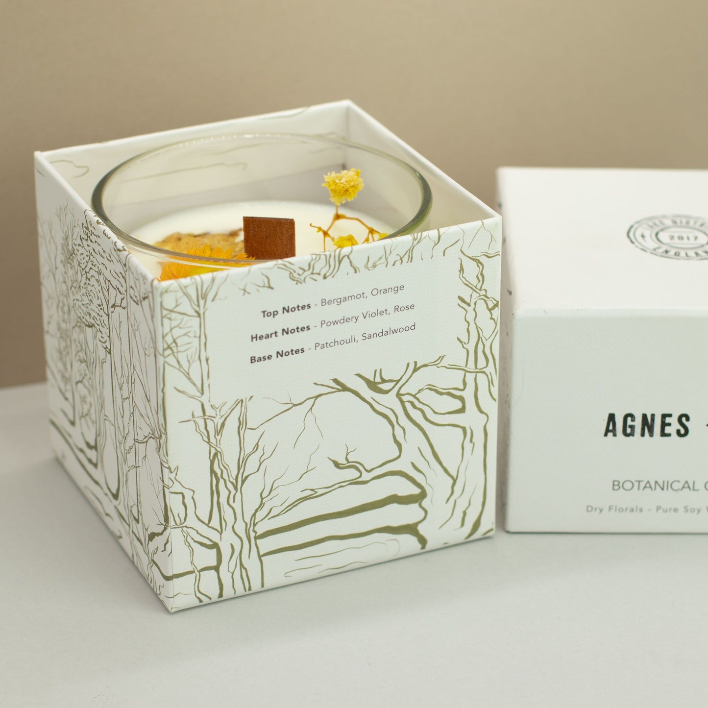 Sójová vosková sviečka Agnes + Cat Botanical - Rydal Oudh