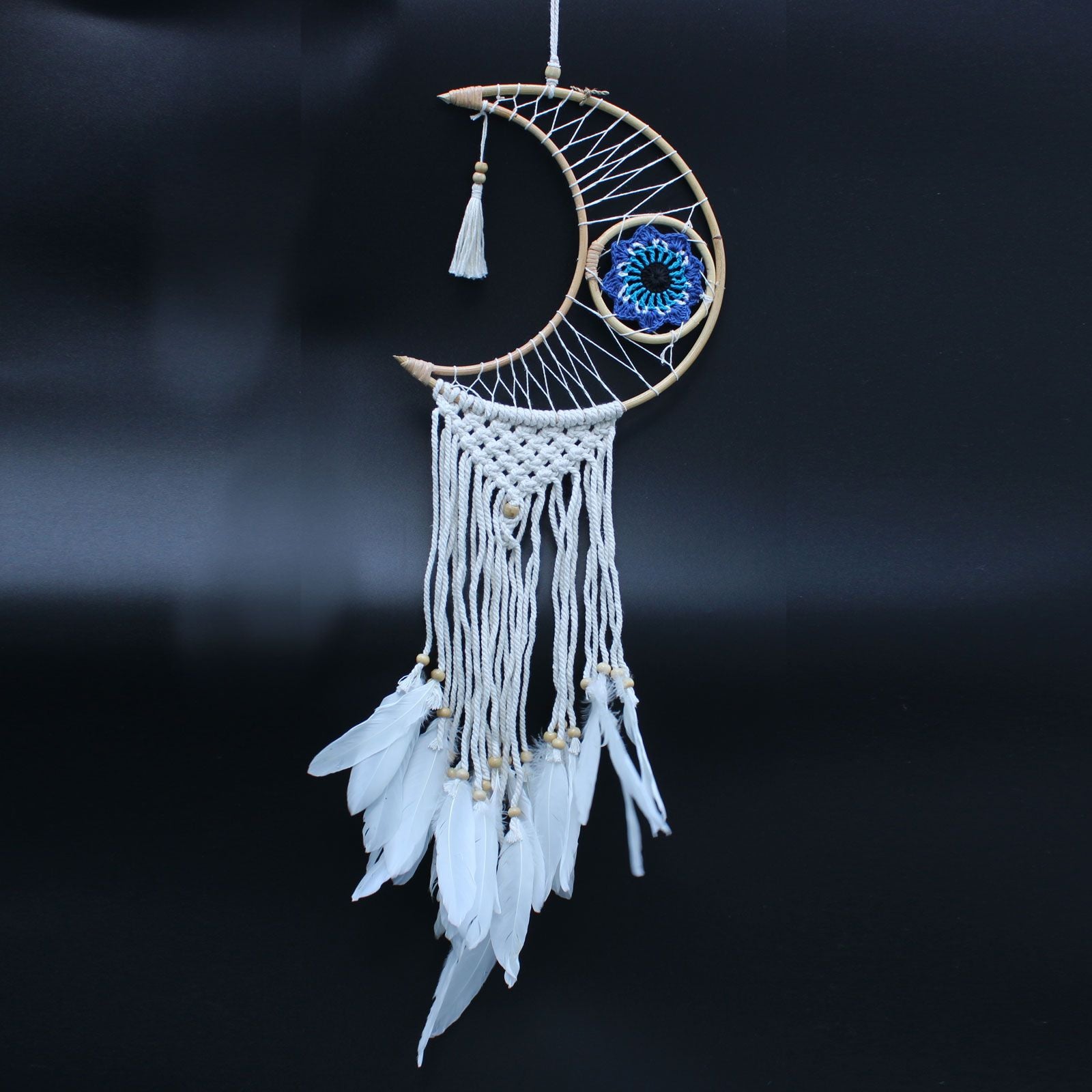 Protection Dream Cather - Macrame Moon Assorted Colours