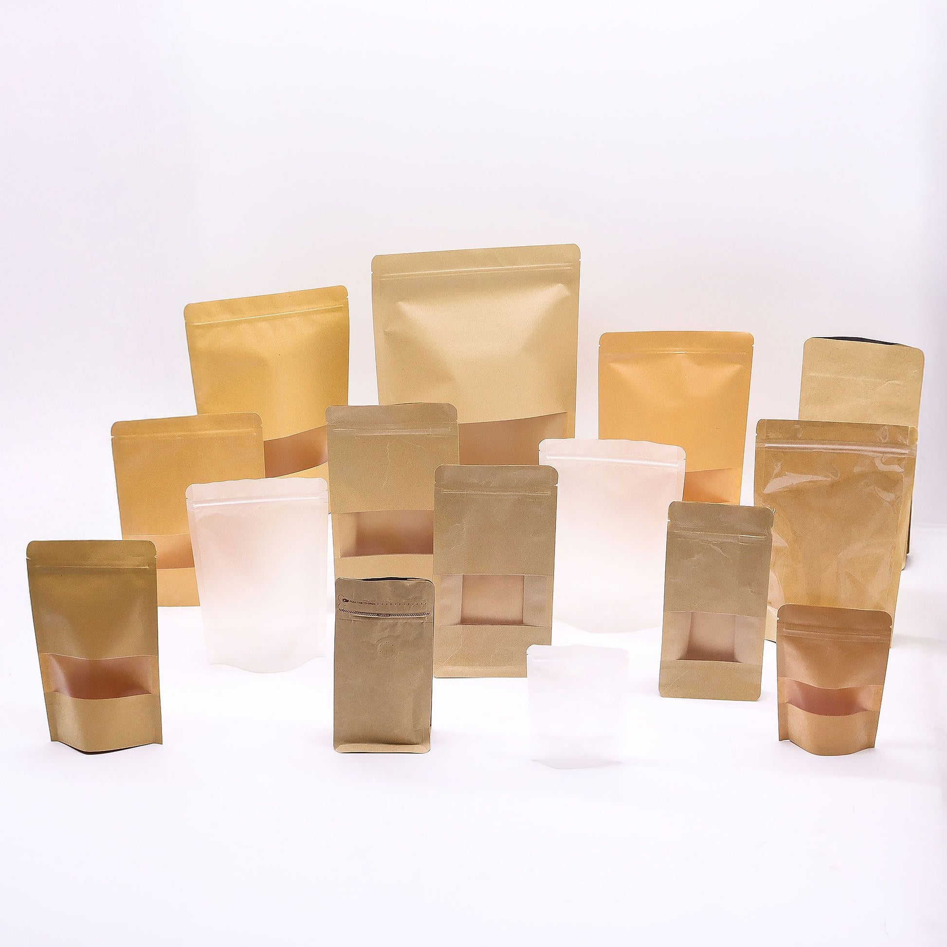 10x Kraft Window Bag 16 x24 cm