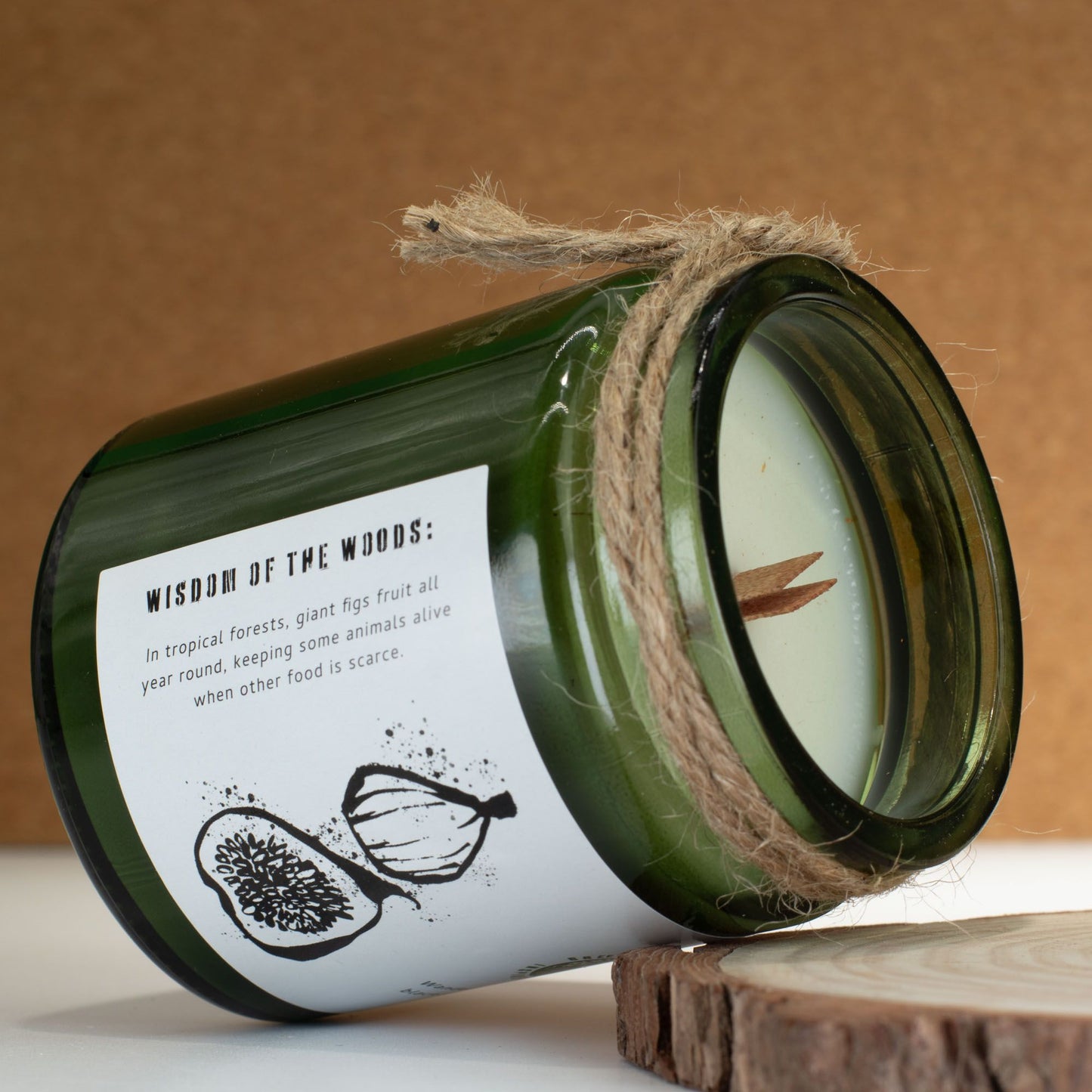 Greenman Woodwick Soy Candle - Crushed Fig & Cassis