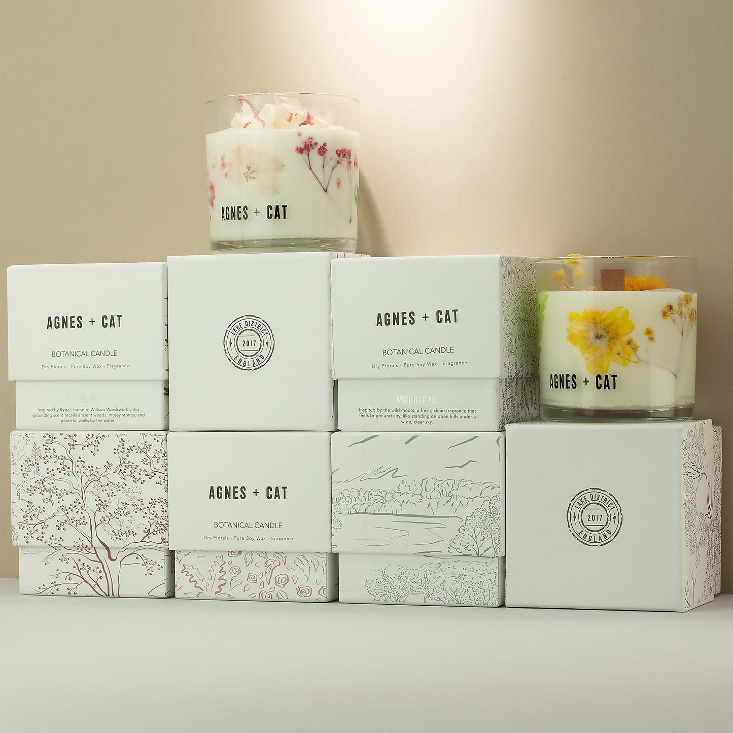 Sójová vosková sviečka Agnes + Cat Botanical - Rydal Oudh