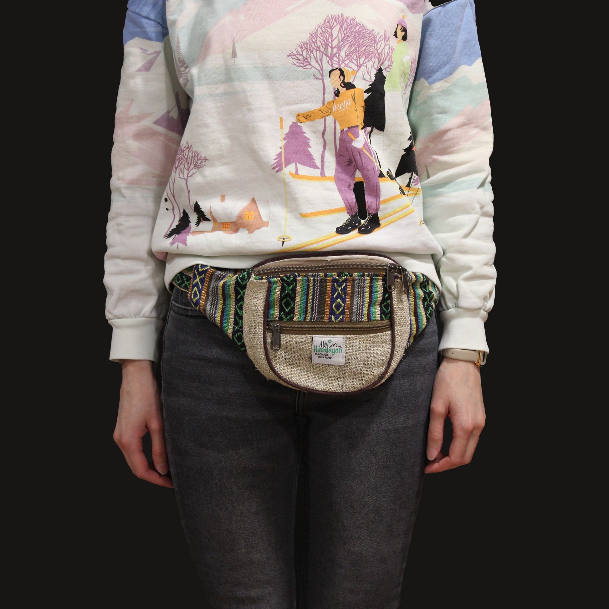 Bum Bag - Hemp & Cotton Random Design