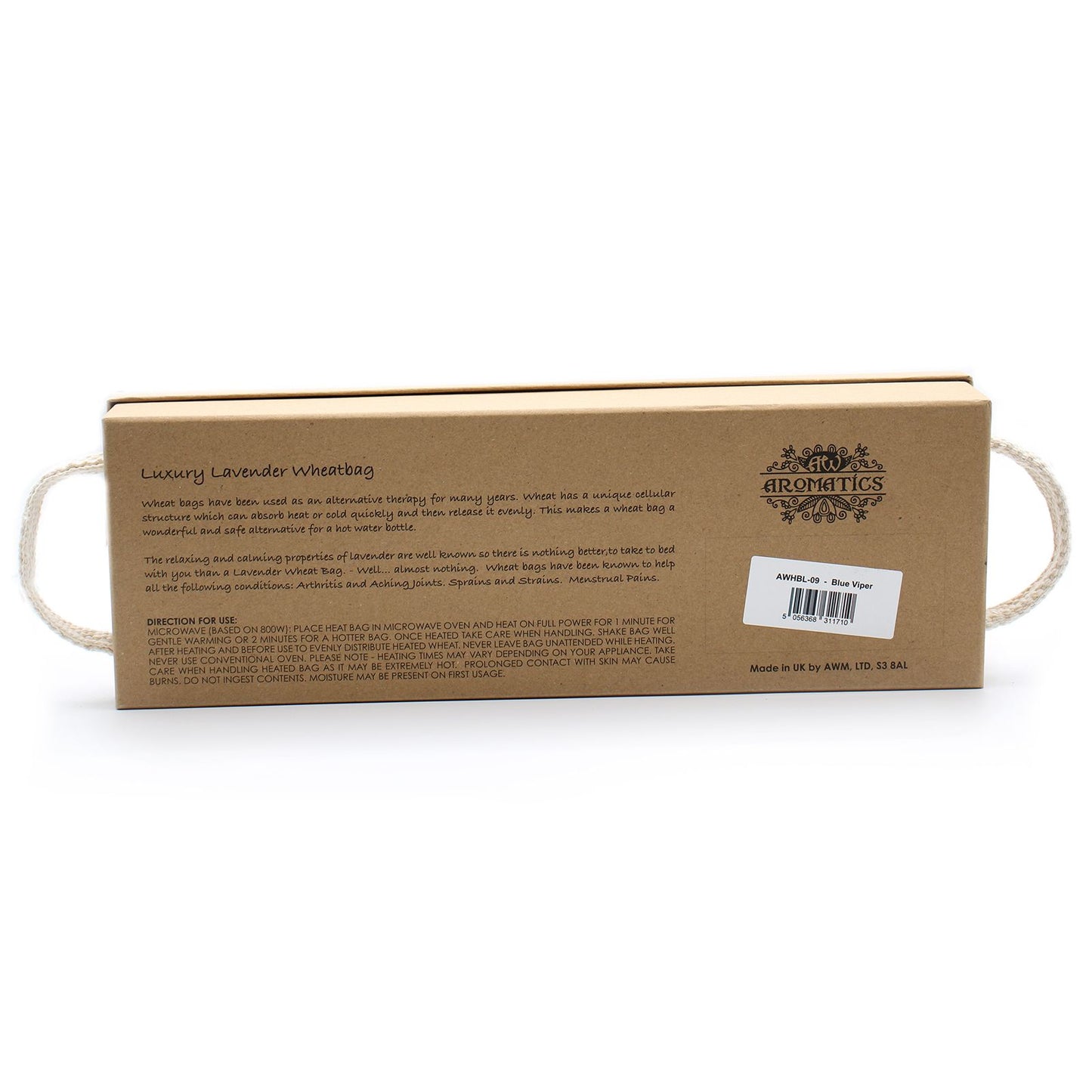Luxury Lavender  Wheat Bag in Gift Box  - Blue Viper