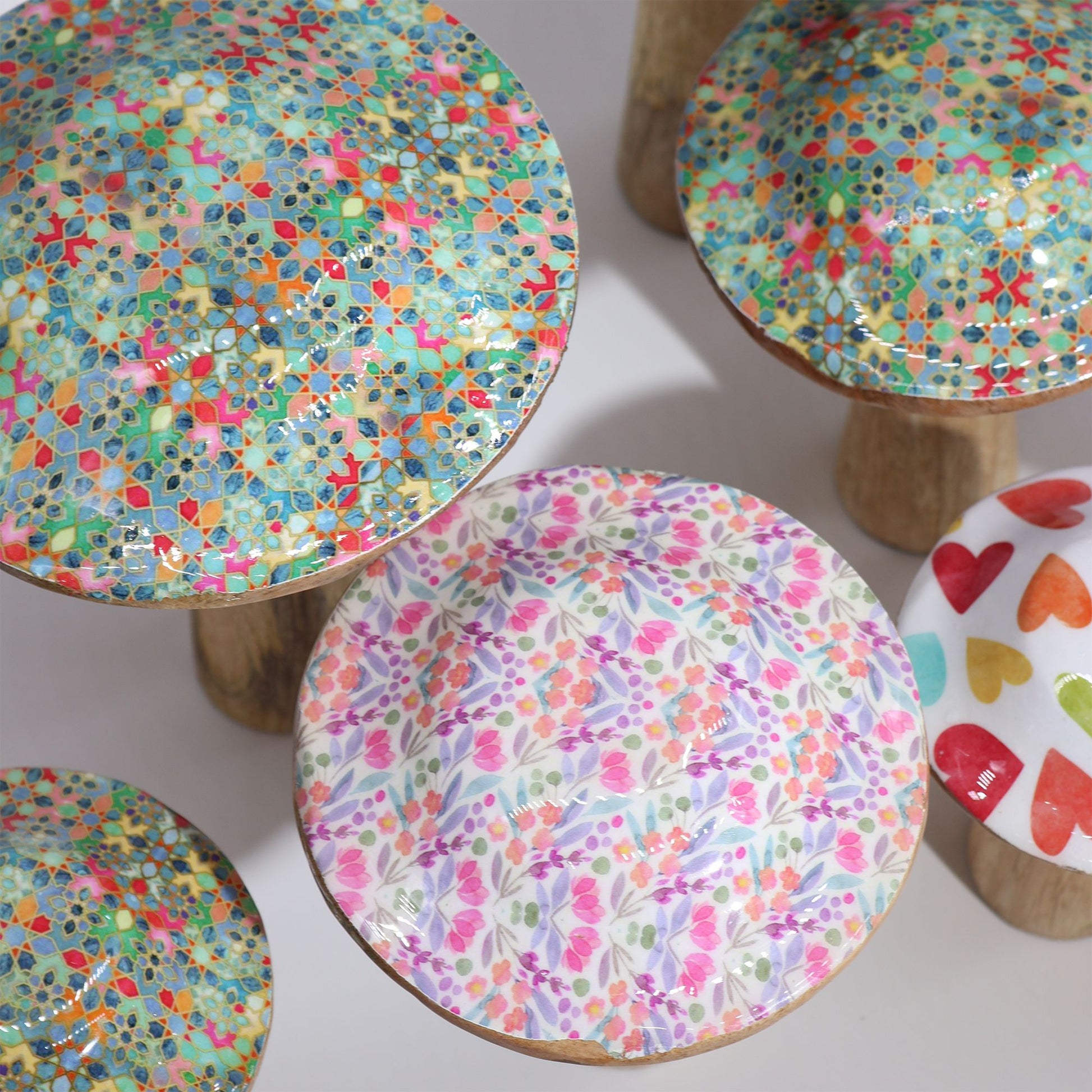 Med Mushroom -  15cm -  Pretty Floral