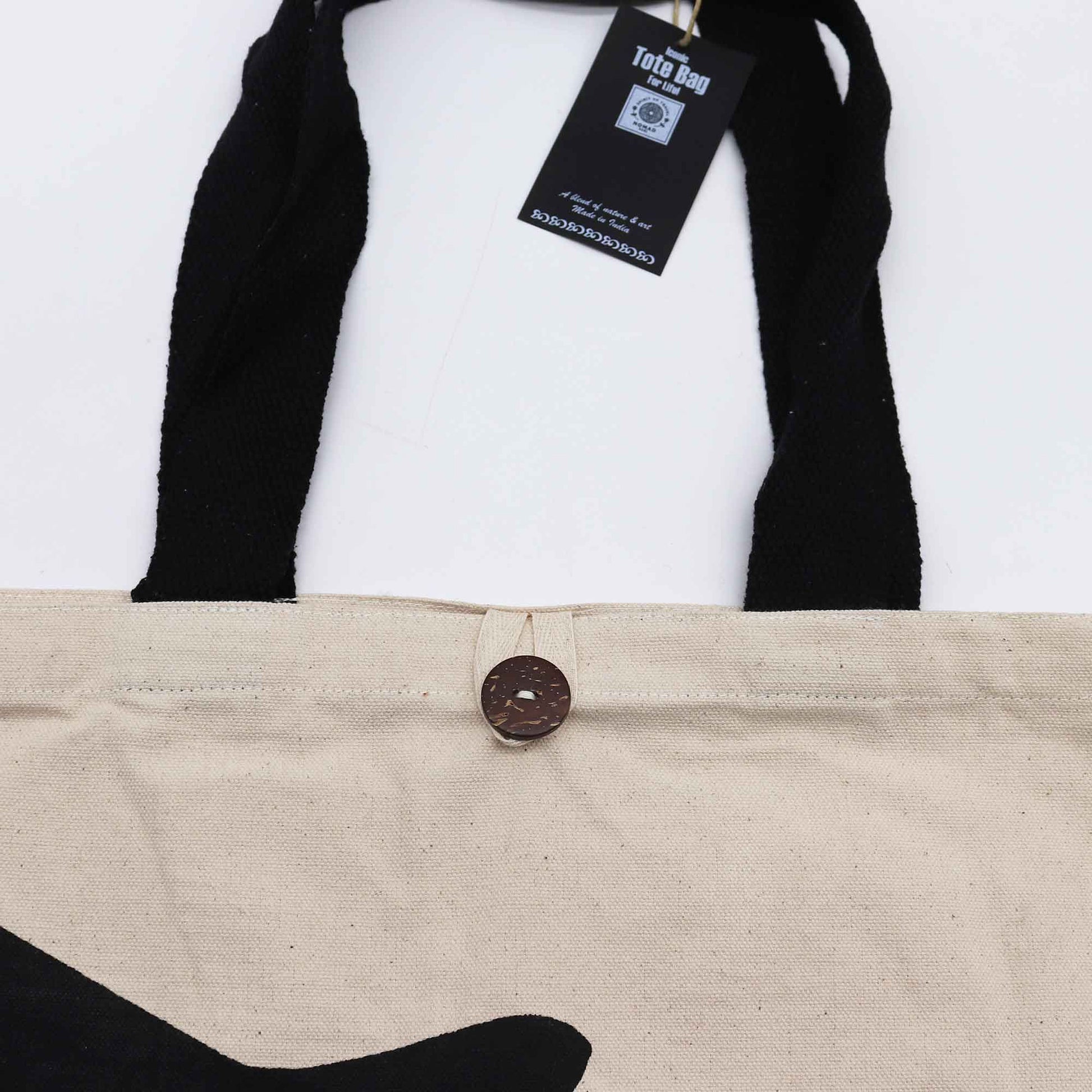 Nomad Sari Iconic Classic Tote Bag - Black Cat - Natural 10oz