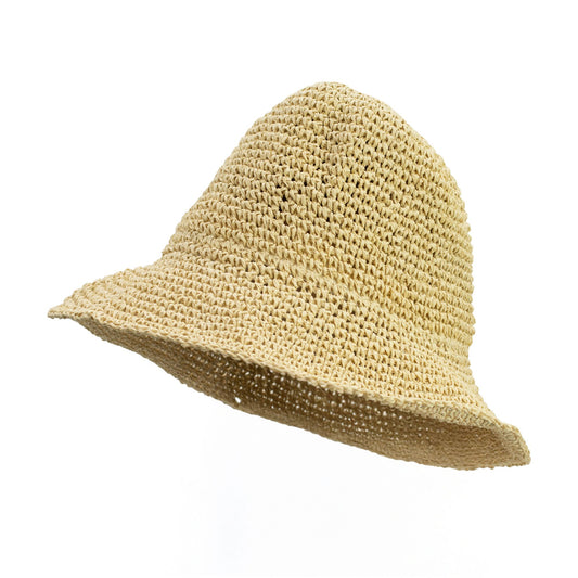 Floppy Straw Sun Hat - Natural Biege