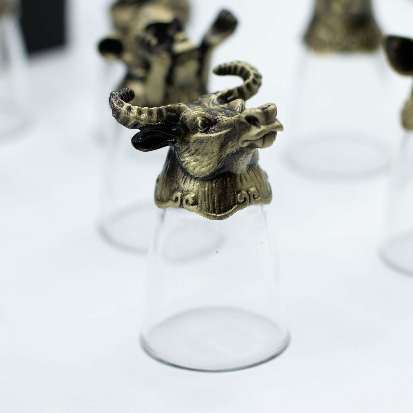 Bottom Up Shot Glasses (25ml) - Forest & Mystical Creatures - Antique Bronze