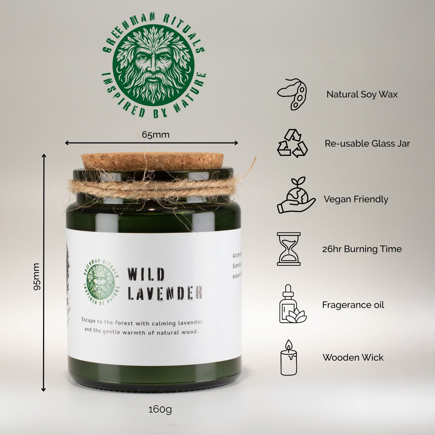 Greenman Woodwick Soy Candle - Crushed Fig & Cassis