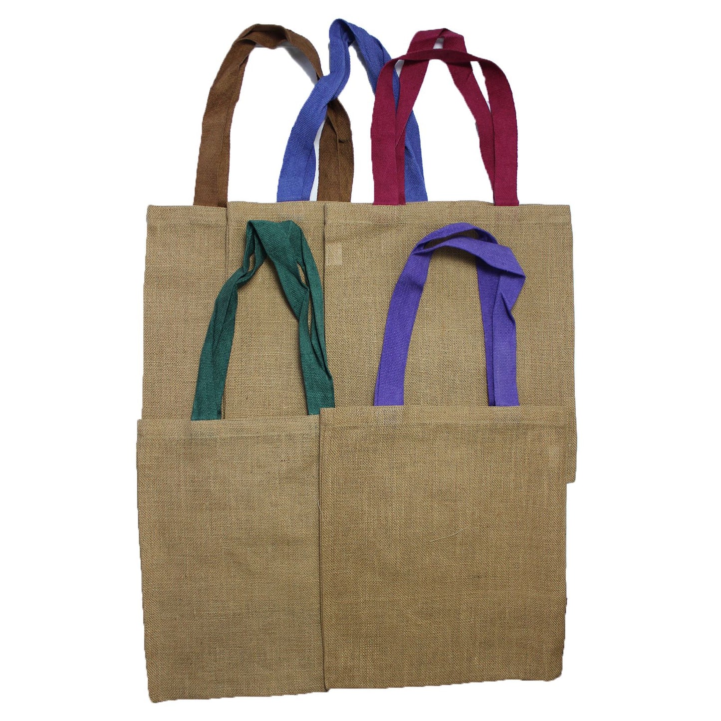Large Jute Tote Bag - Brown Colour Handle