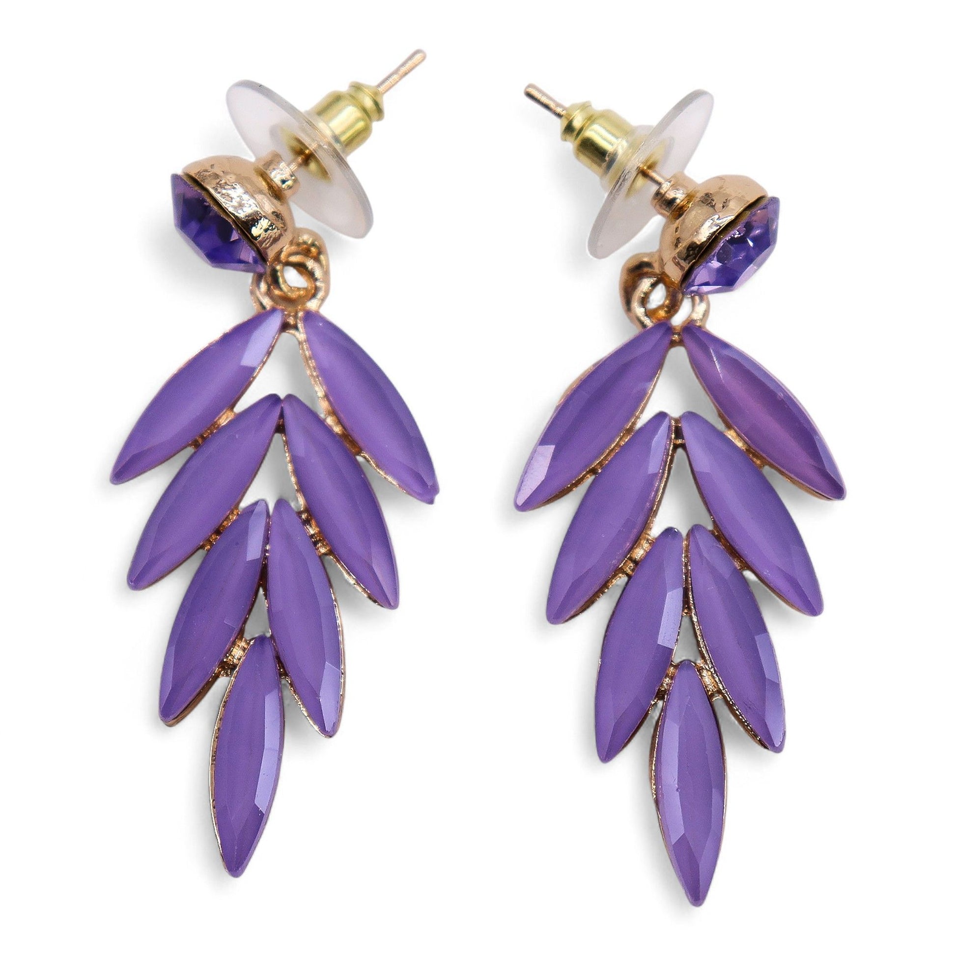 Lavender - Vintage Glass - Faries - Earrings