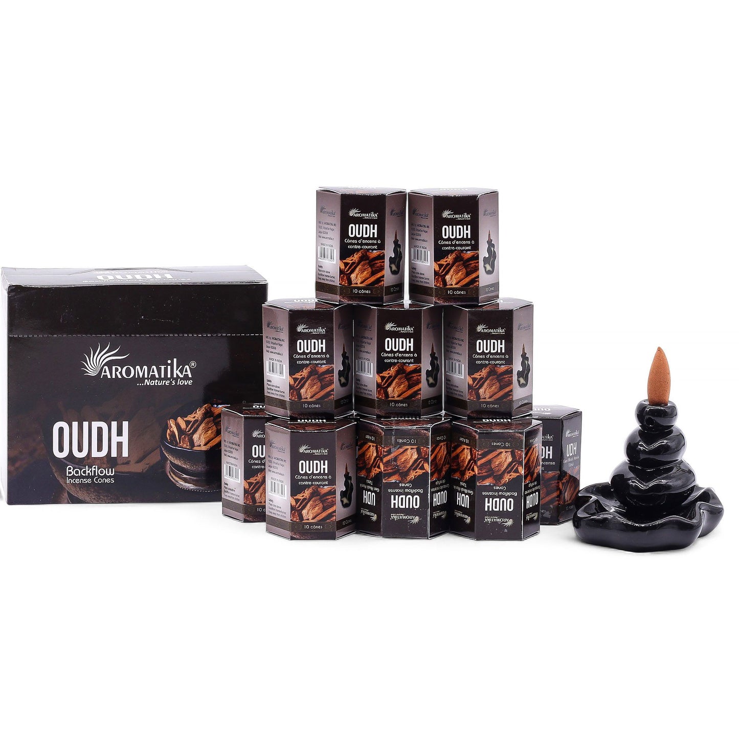Masala Backflow Incense pack of 10 - Oudh