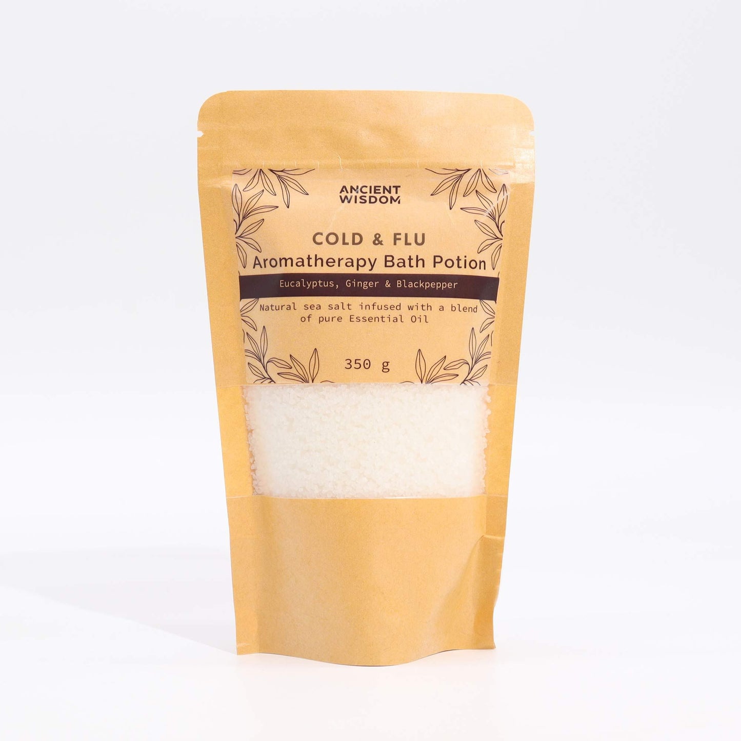 Aromaterapeutický kúpeľový elixír v kraftovom vrecku 350g - Prechladnutie a chrípka