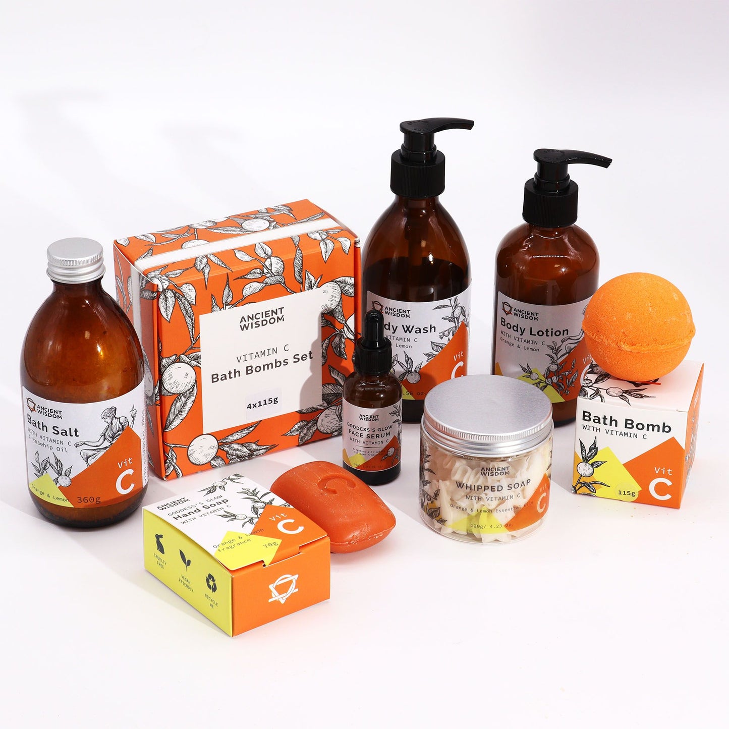 Zesty Vitamin C Bath Bombs Set – Aromatherapy Quartet