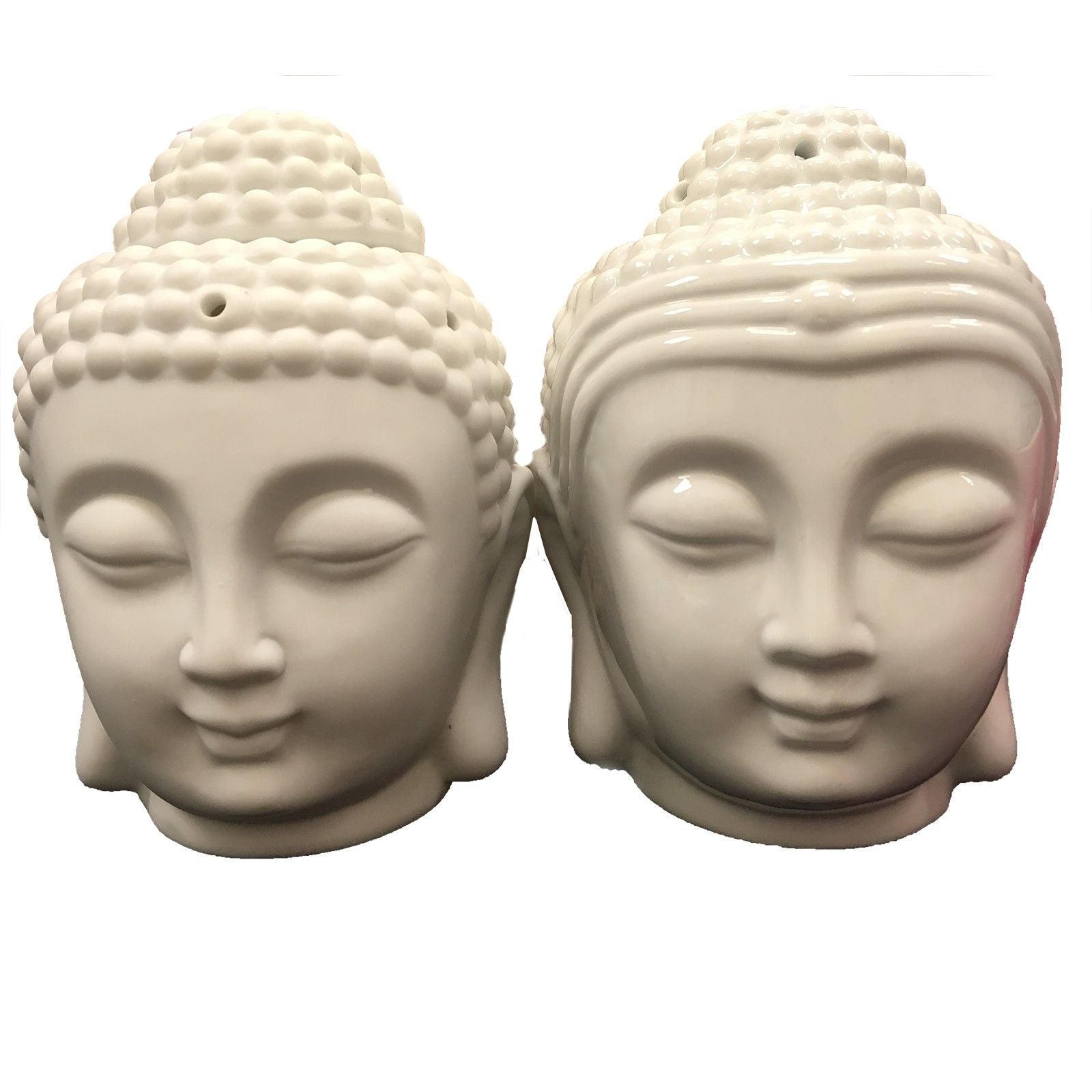 Buddha Head Oil Burner - White
