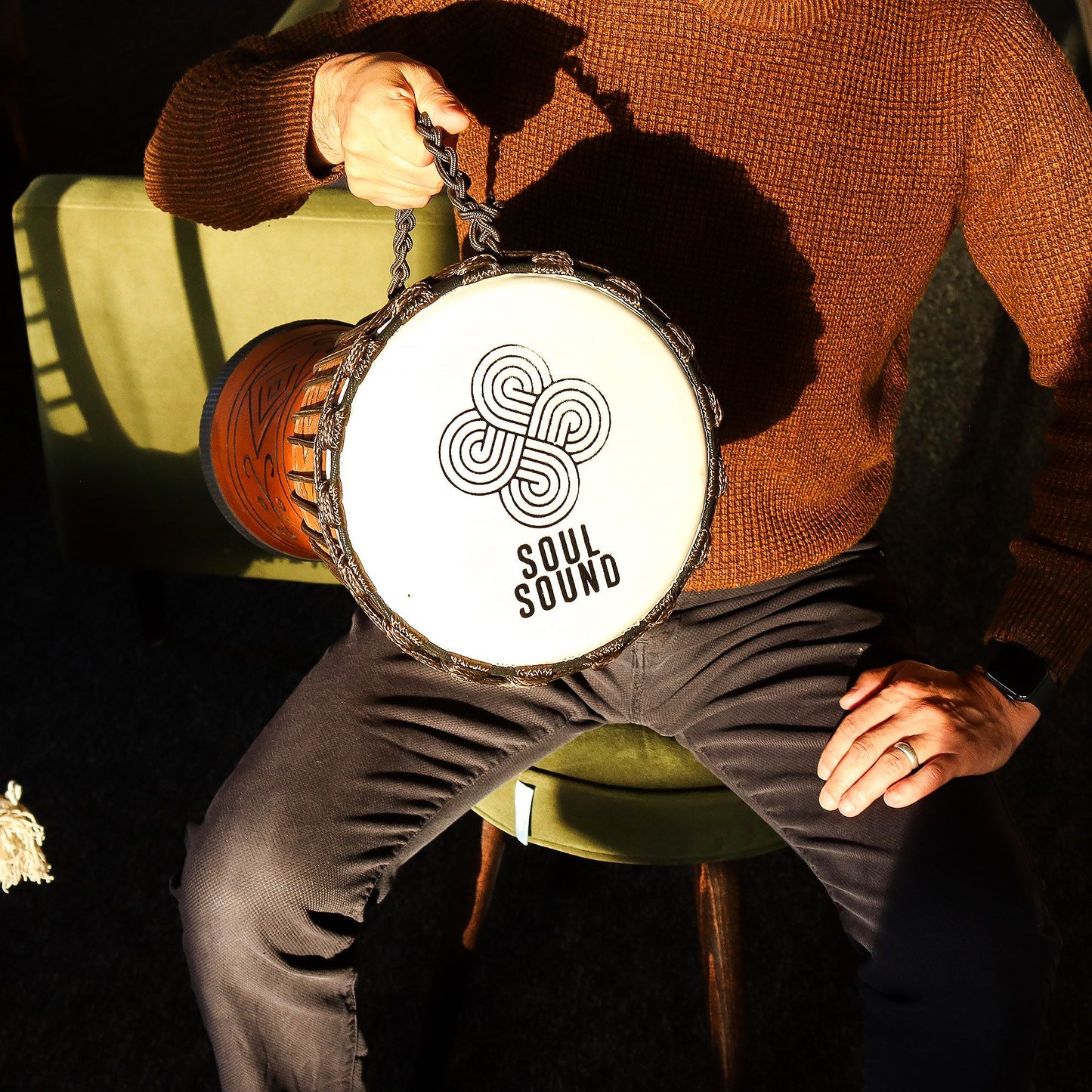 Large Pro Djembe Drum - Soul Sound (low) - 50cm (22cm Diia)