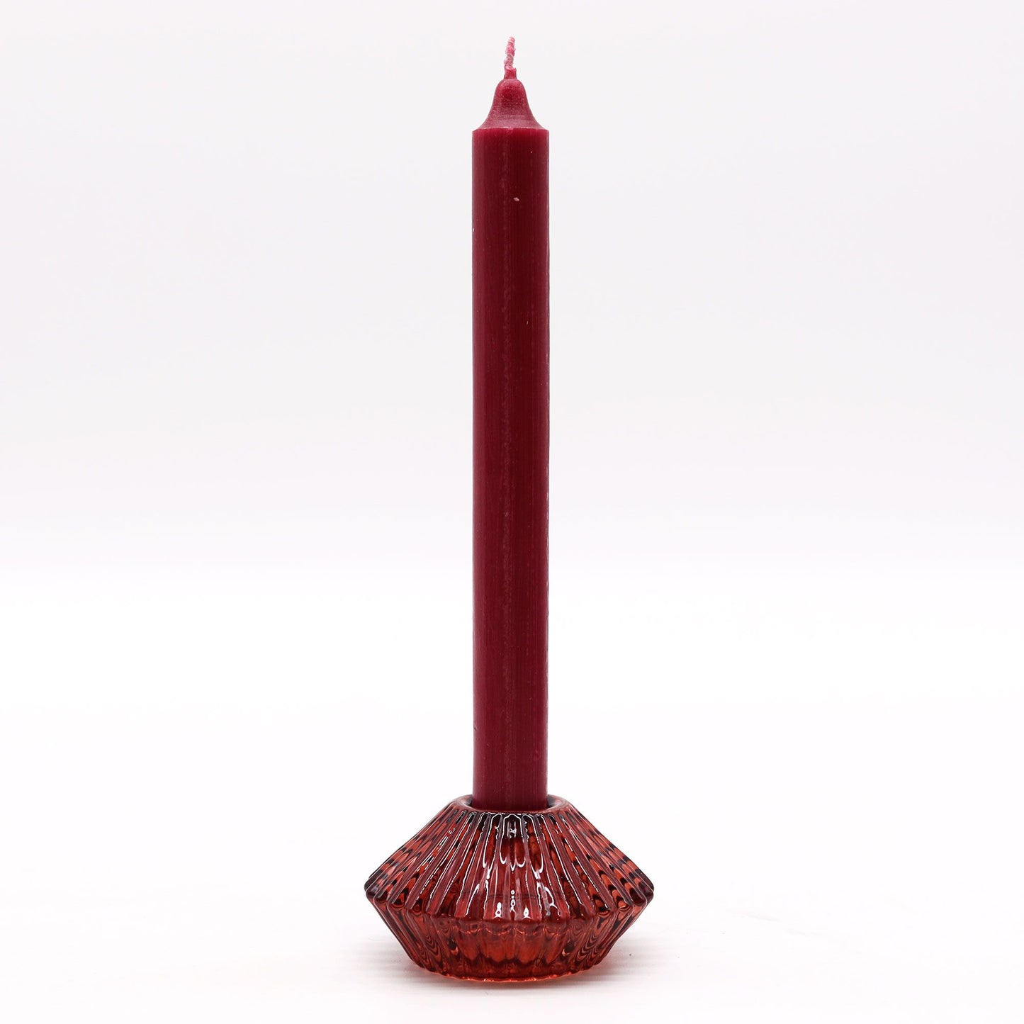 Set of 2  Flower Flip Dinner Candle / Tealight Holder -  Vampire Red