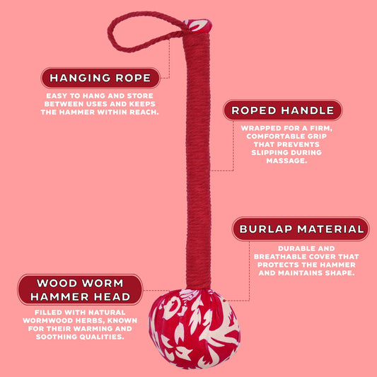 Wormwood Massage Hammer - Red