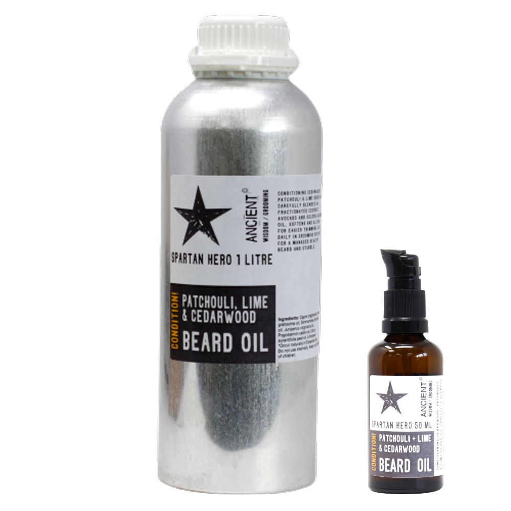 1 Litre Beard Oil - Spartan Hero - Condition!