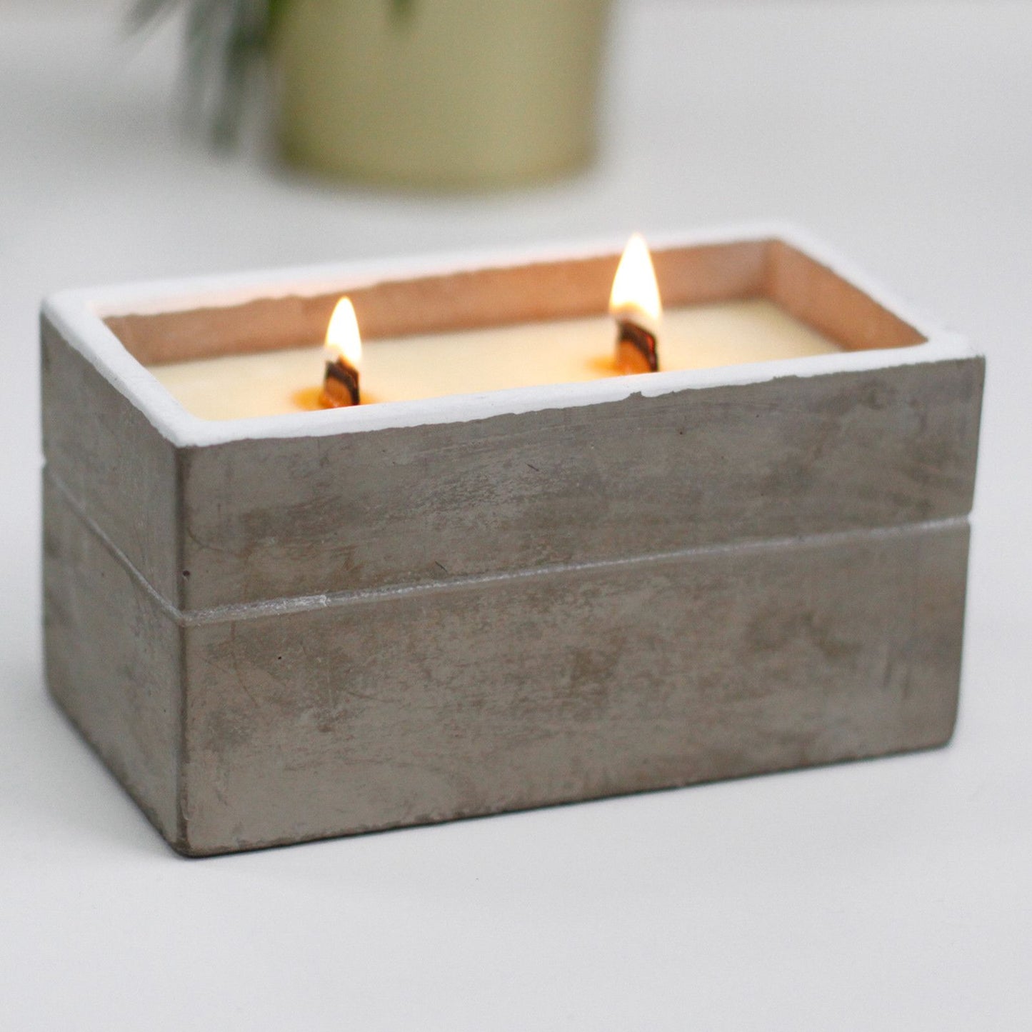 Large Concrete Soy Candle - Spiced South Sea Lime
