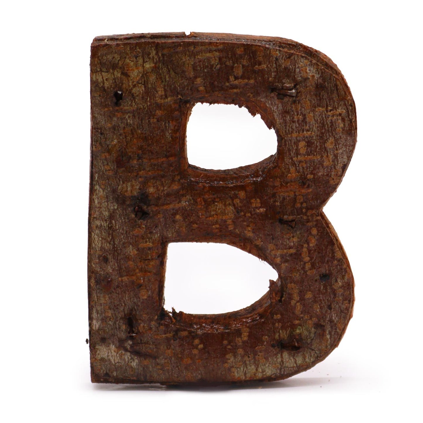 Rustic Bark Letter   - "B"  - 7cm