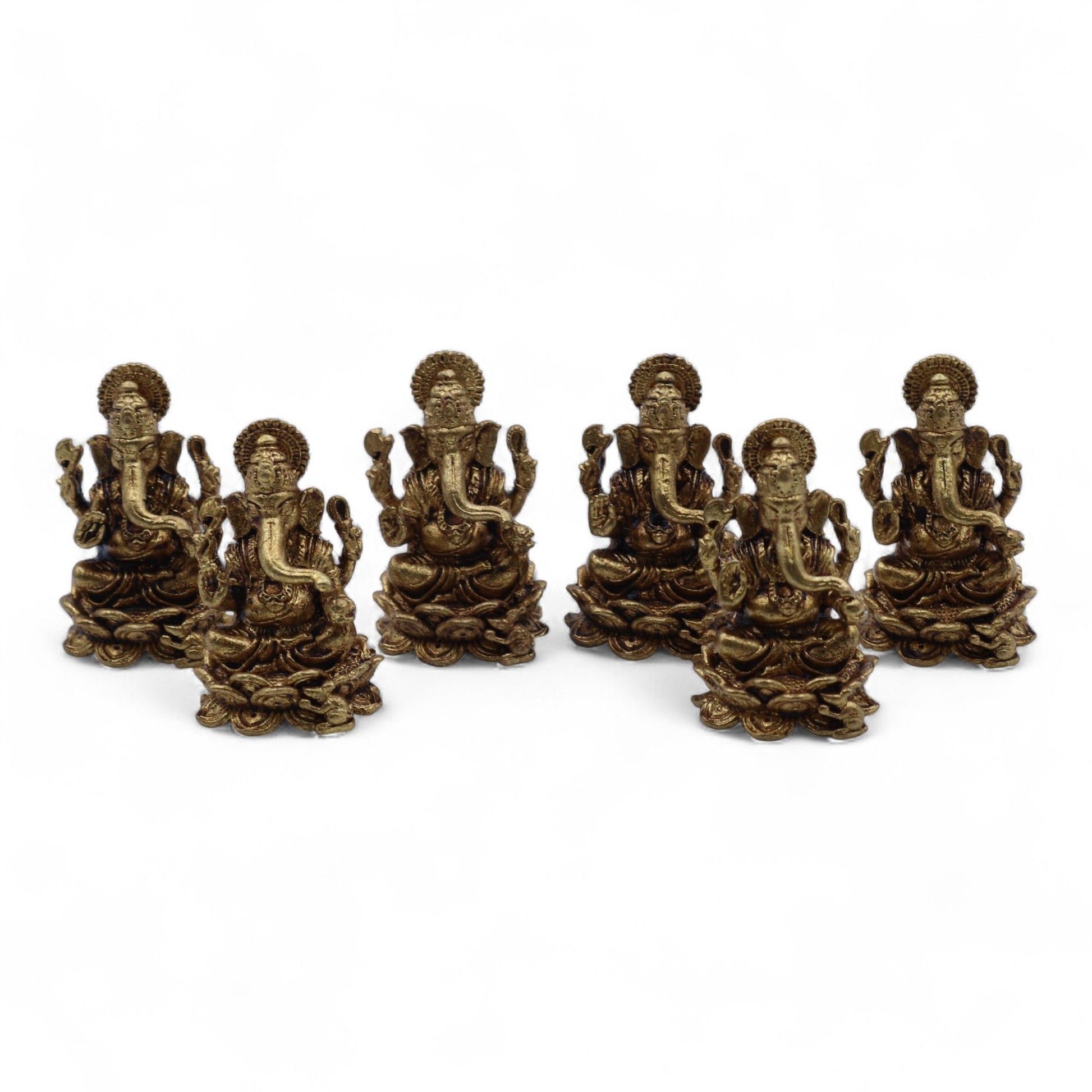 Brass Miniature Gods - Ganesha (22gms)  - 37mm