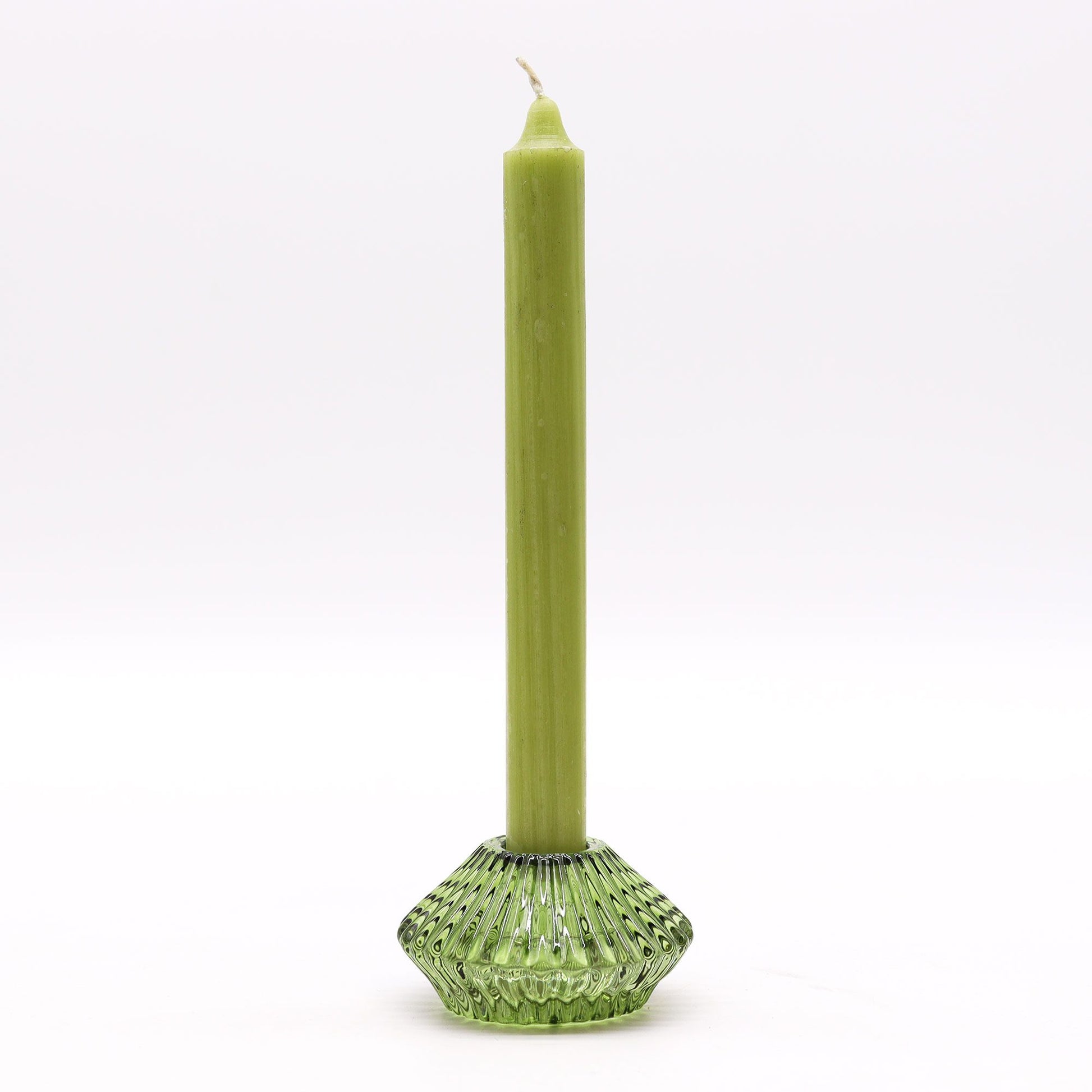 Set of 2  Flower Flip Dinner Candle / Tealight Holder -  Garden Jade