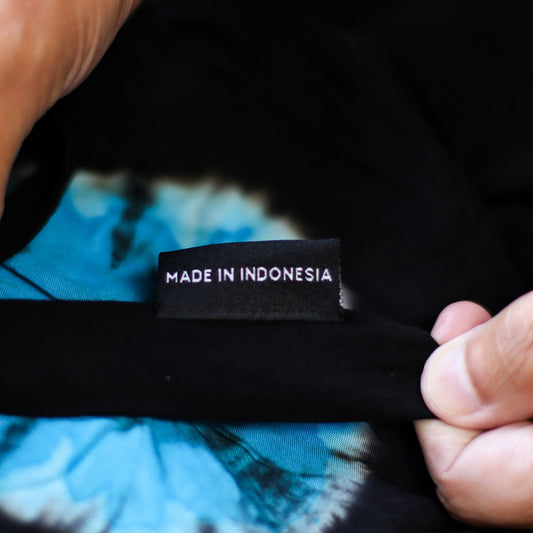 Japanese Style Lounge Pants - Black & Blue - M