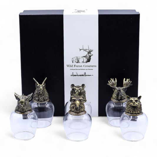 Darčeková súprava 6 pohárov (100 ml) – Mystical Creatures – Antique Bronze
