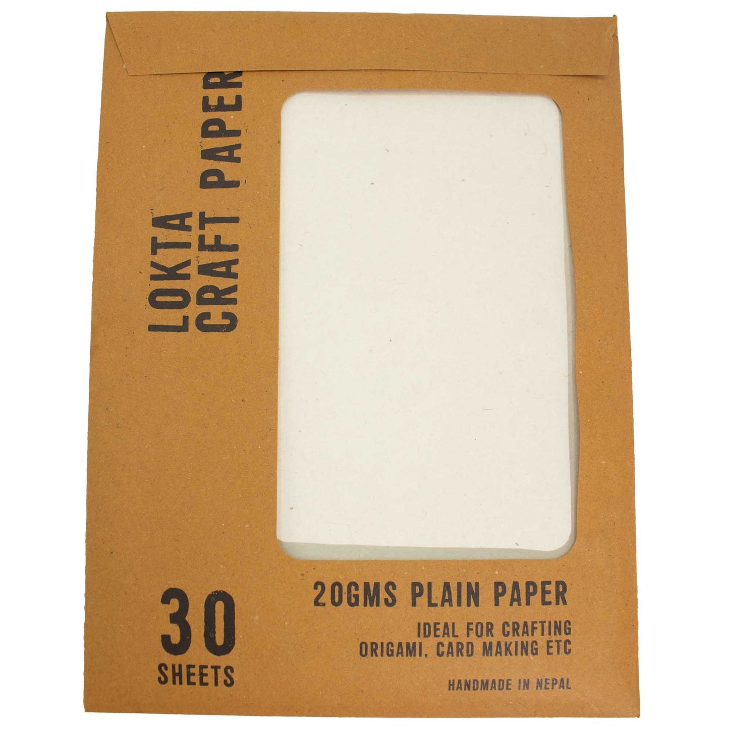 Pack of 30 Sheets of A4 Lokta Craft Paper - 20gms - Plain