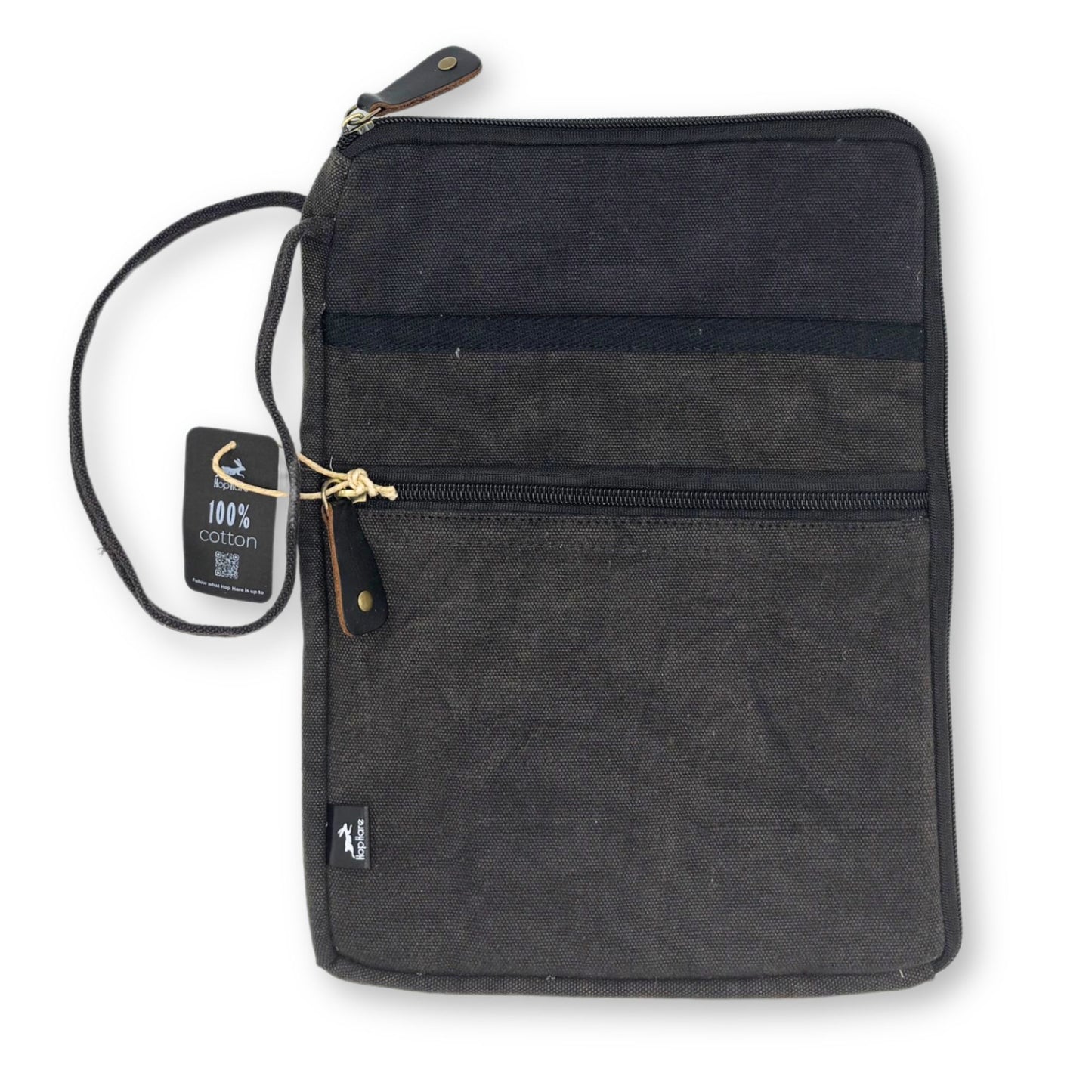 Stonewash Travel Laptop Pouch - Charcoal -24x33cm