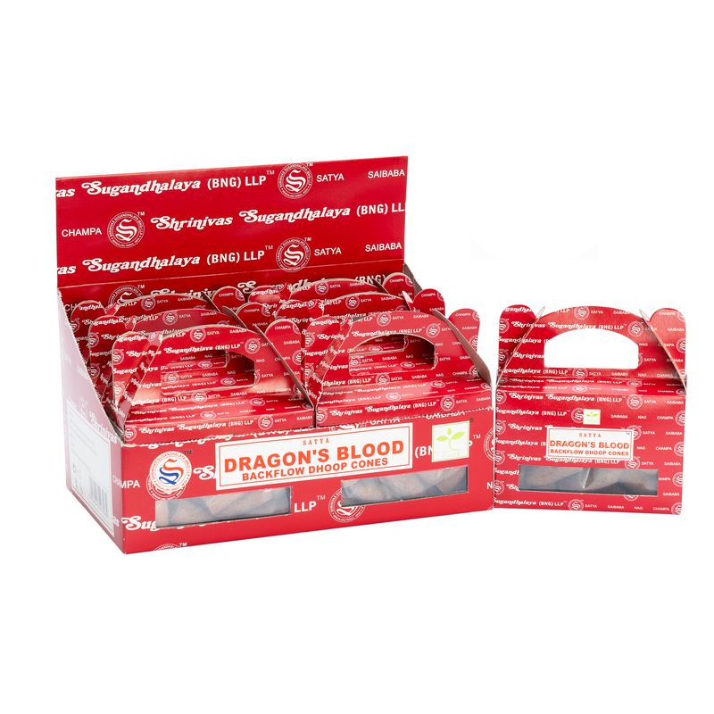 Box of  - Satya Dragon's Blood Backflow Dhoop Cone