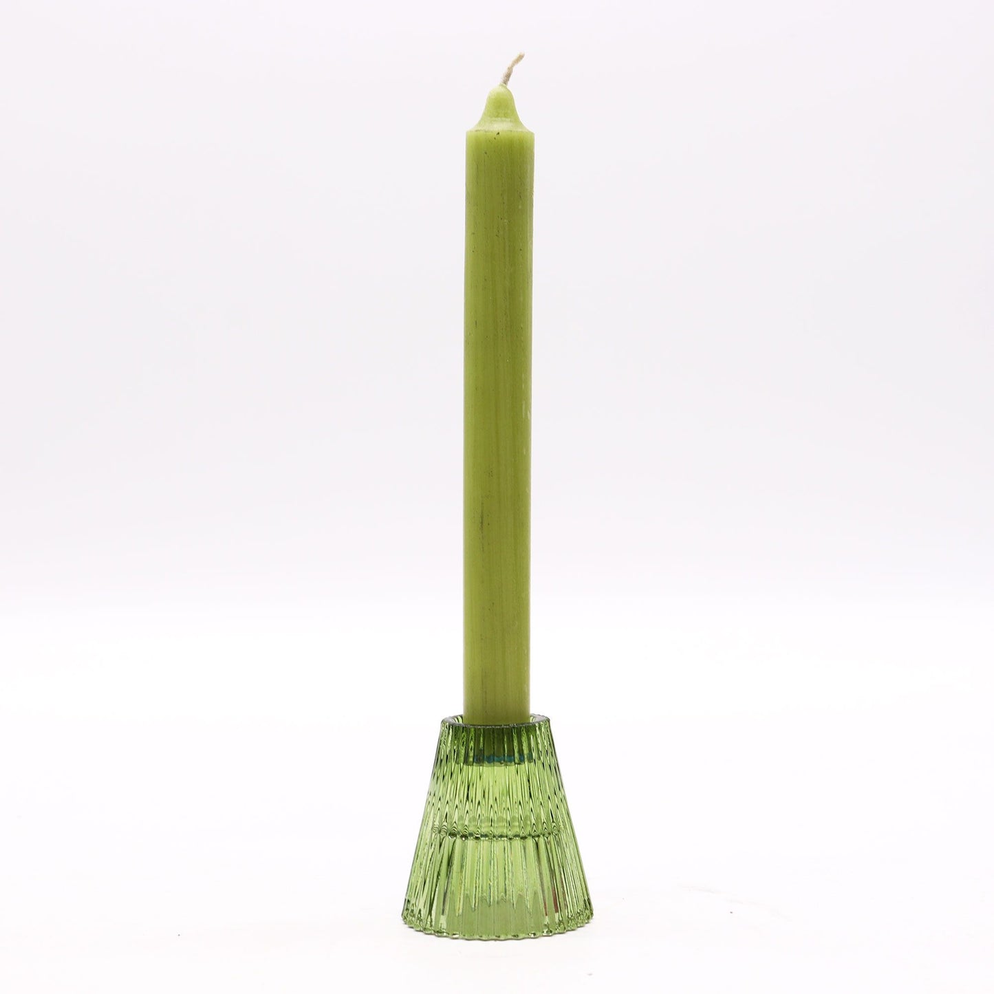 Set of 2  Flip Dinner Candle / Tealight Holder - Garden Jade