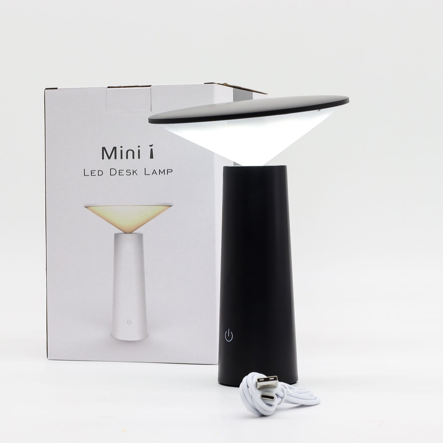 Touch Lamp - Black Mushroom- adjustable - pattern light USB (C) - Rechargable  (2000 Watt)