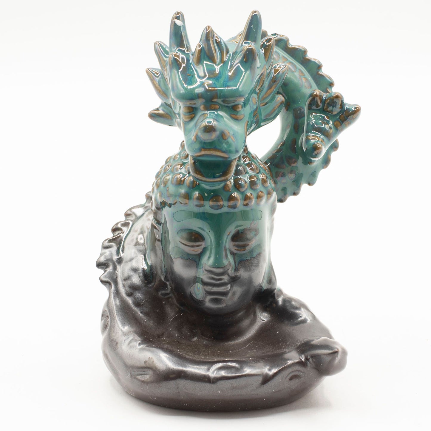 Backflow Incense Burner - Dragon Over Buddha