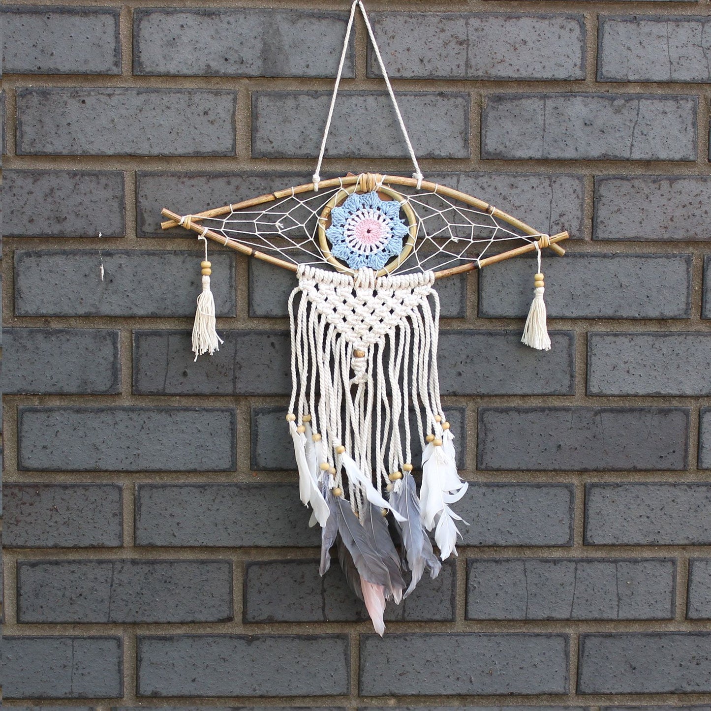 Protection Dream Cather - Sm Macrame Eye Assorted Colours