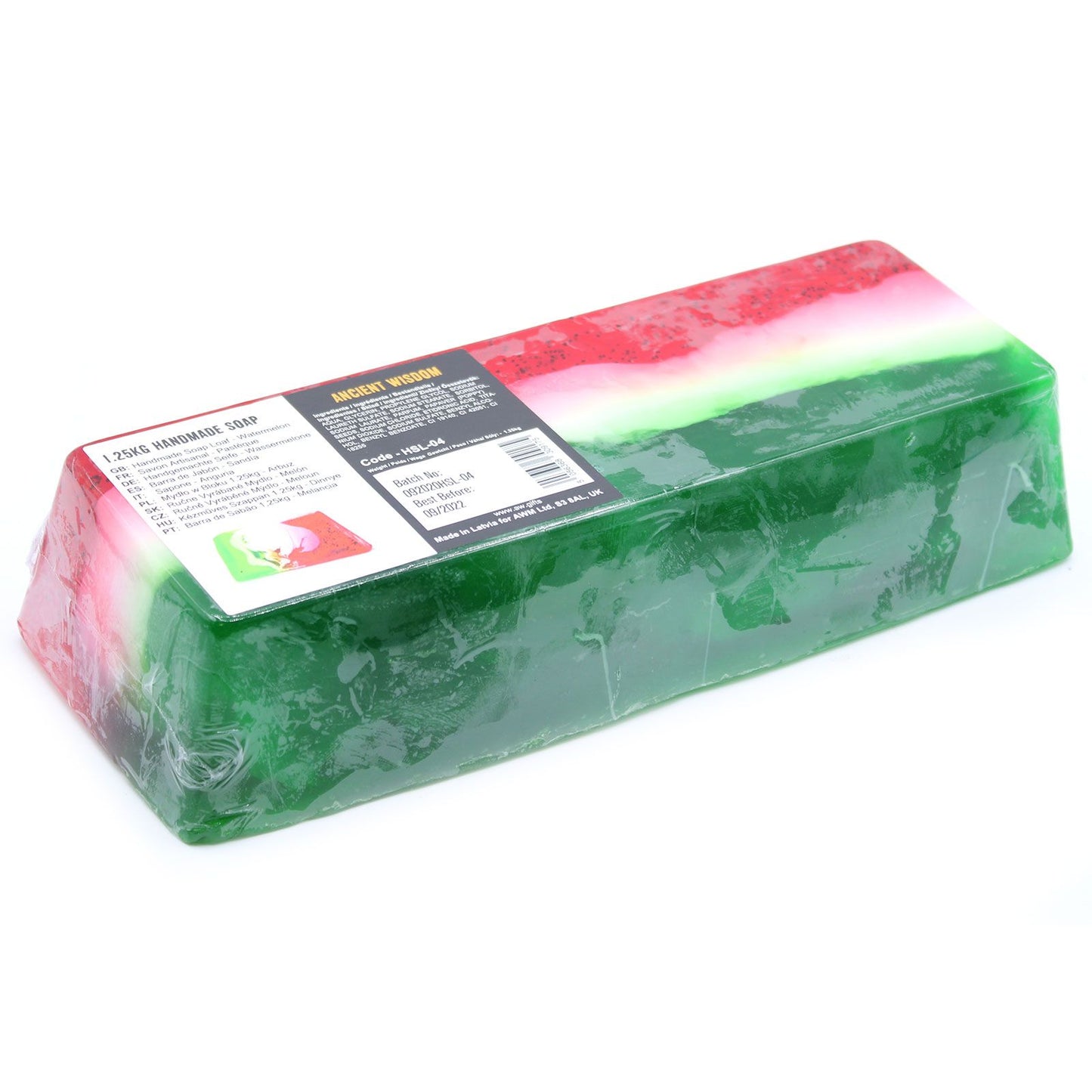 Hanmade Soap Loaf 1.25kg - Watermelon