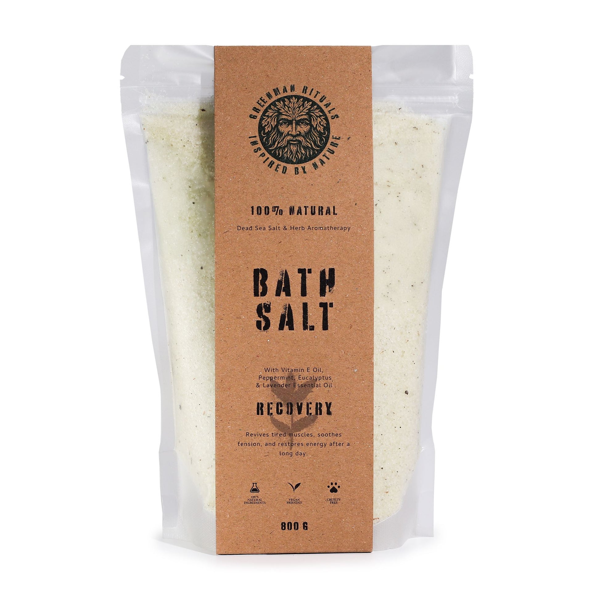 Greenman Rituals Menthol Aromatherapy Epsom Bath Salt – Recovery