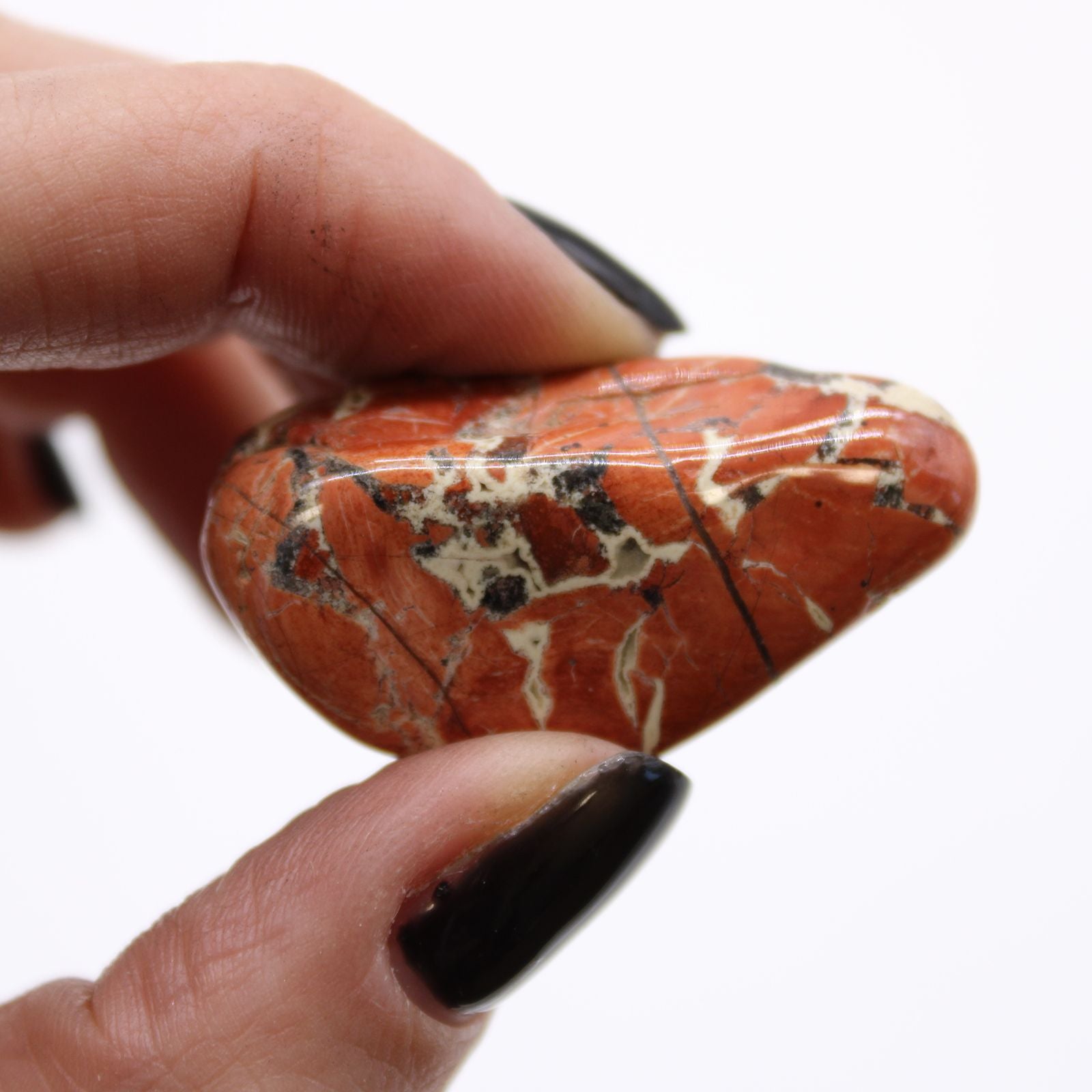 Bag of 12 Medium African Tumble Stones - Light Jasper - Brecciated