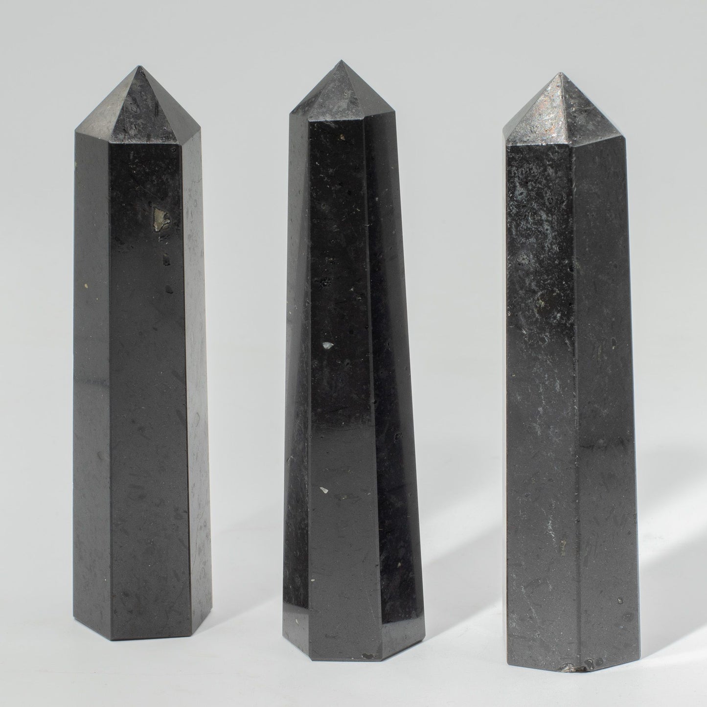 Gemstone Six Face Obelisk Point approx 17cm - Black Tourmaline