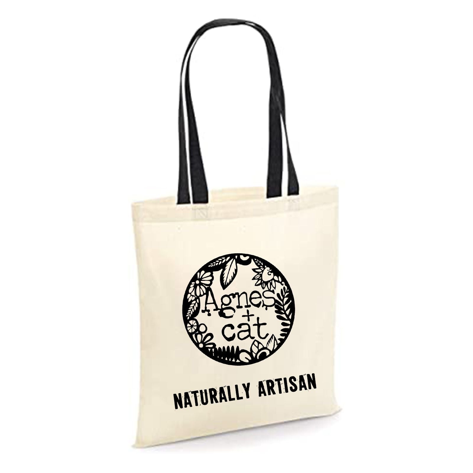 Agnes and Cat Cotton Bag 6oz - 35x30 cm - Naturally Artisan