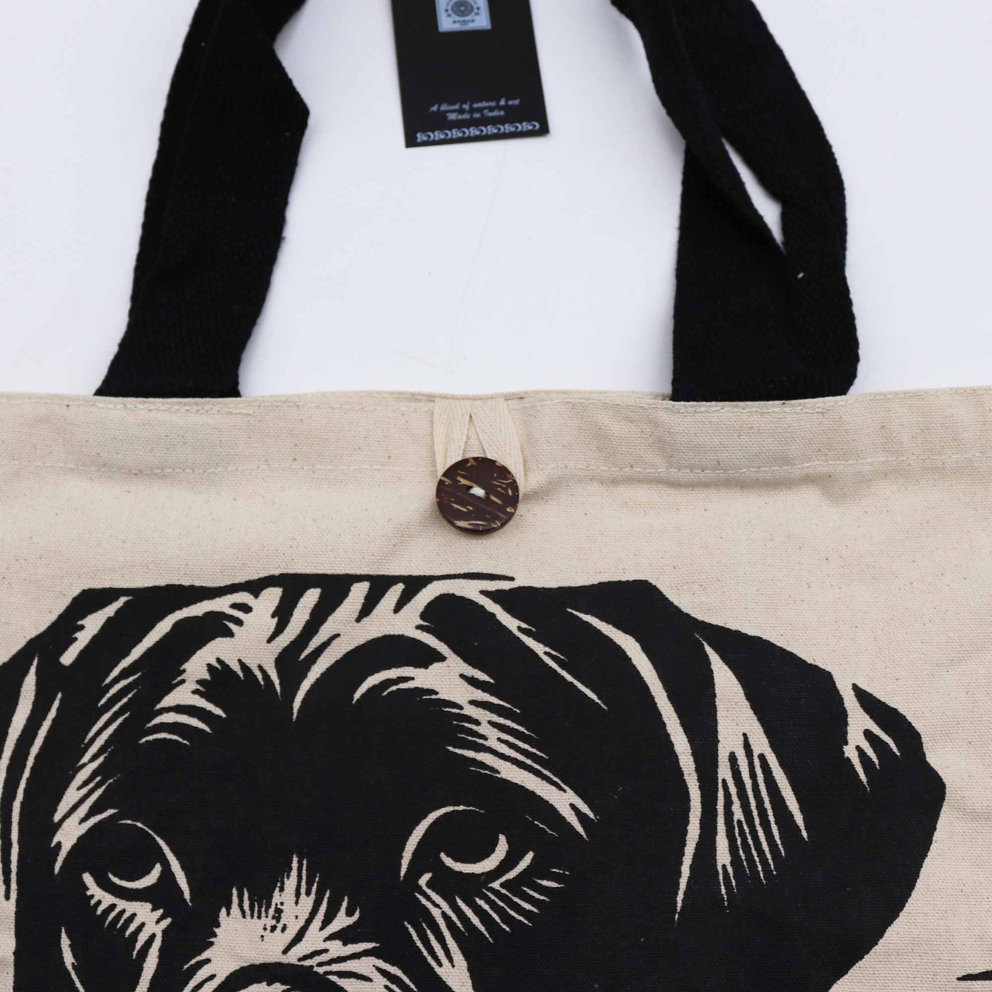 Nomad Sari Iconic Classic Tote Bag - It's a Dogs Life - White 10oz