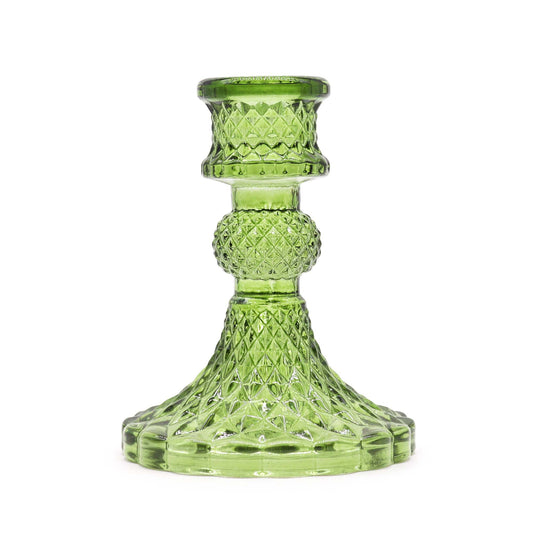Set of 2 Vintage Dinner Candle Holder - Garden Jade