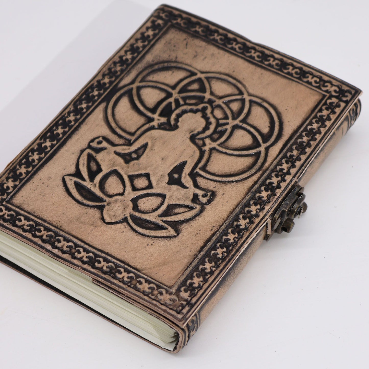 Buddha - Esoteric Notebook - Red Tan - 200 pages  Stich Edge- 17.5x12.5x3cm
