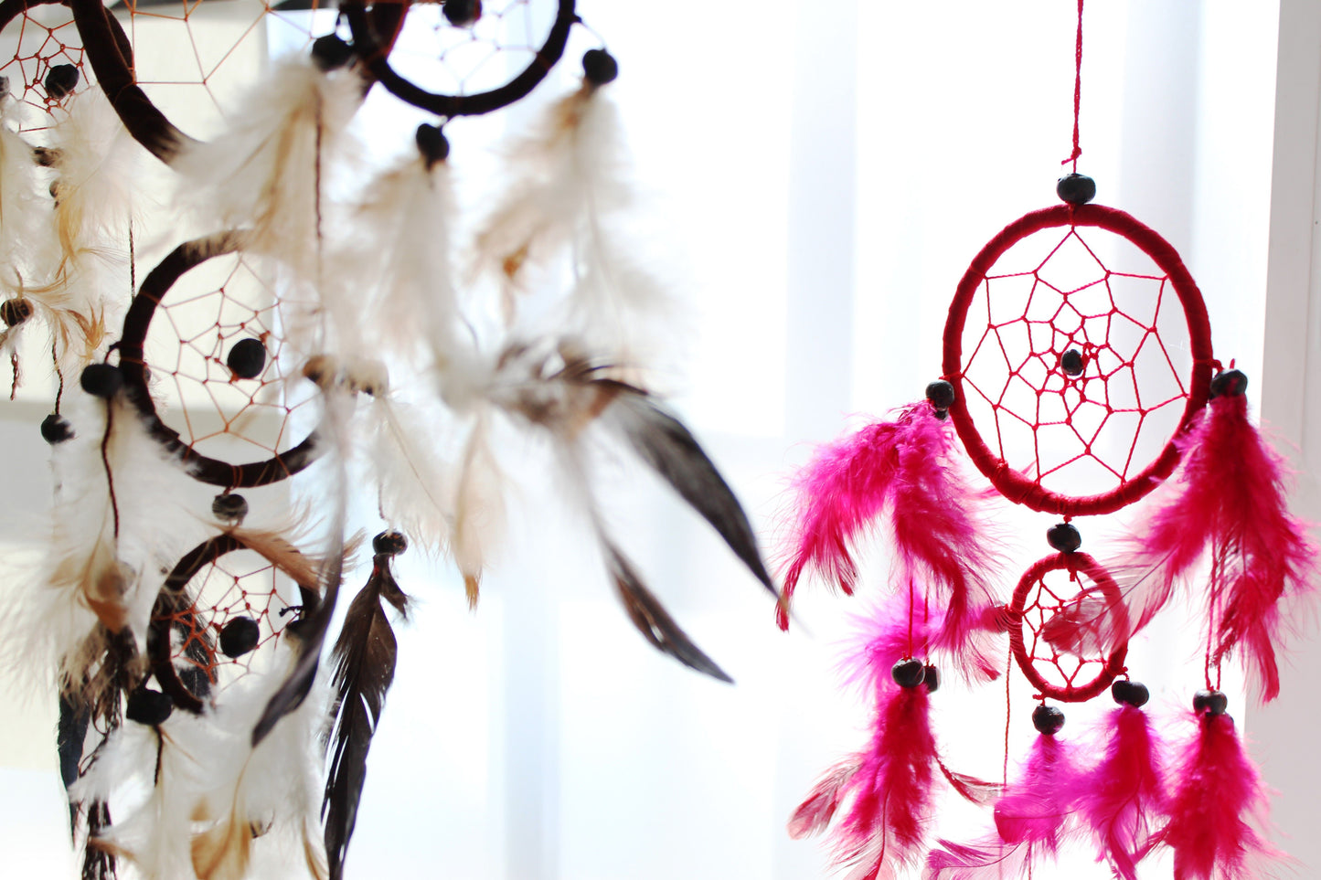 Bali Dreamcatcher- Medium Round - Cream/Coffee/Choc