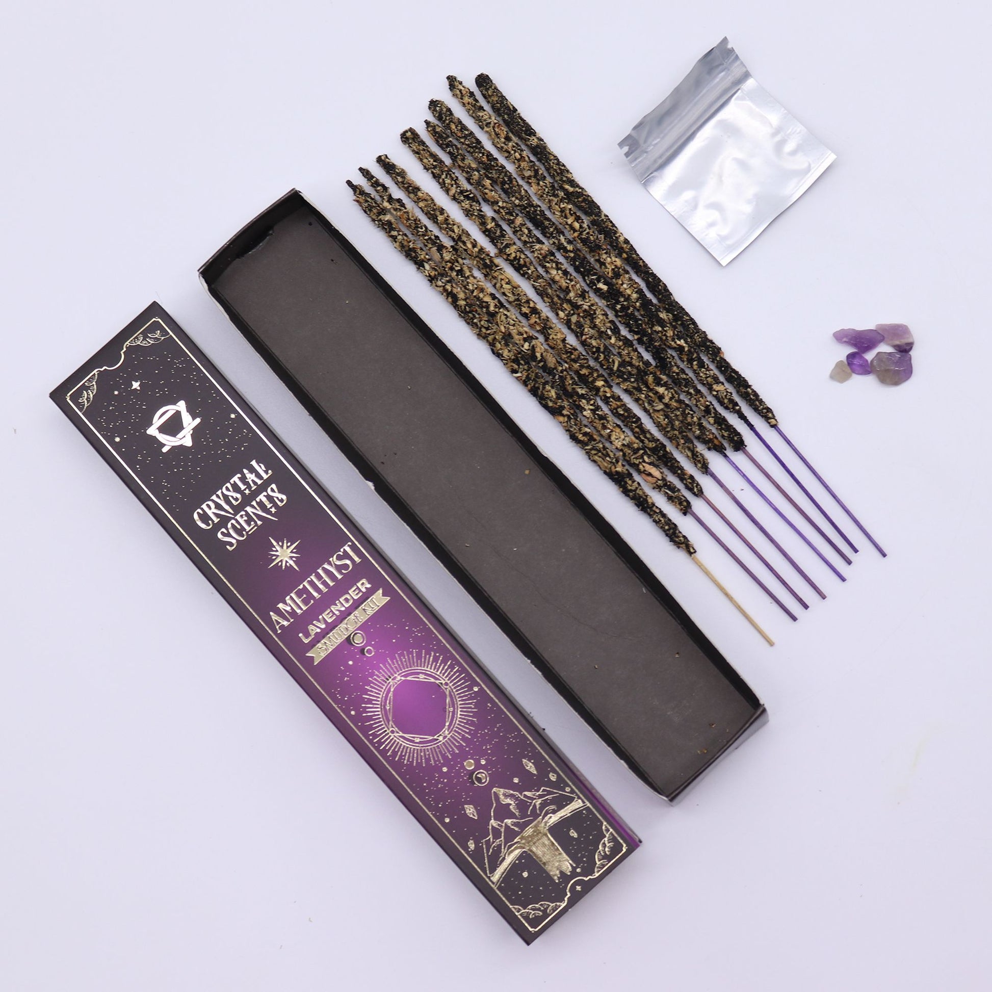 Amethyst Crystal Scents Smudge Incense - Lavender