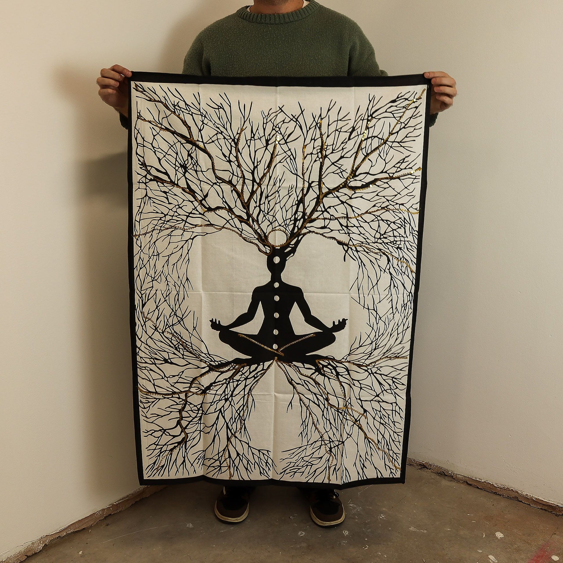 Cotton Wall Art (70x110cm) - Chakra Earth Connection